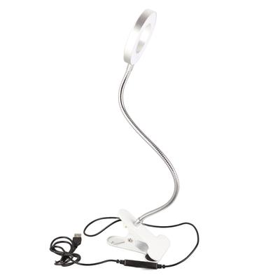 Clip On Reading Light 48 LEDs 5000K To 6500K 5?10W Firm Clamping Flexible Eye Protection Clip Desk