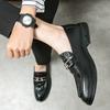Fashion High Quality Men's Spring New Comfortable Pointed Loafers Fashion Brand Men's Crocodile Leather Business Banquet Leather Shoes