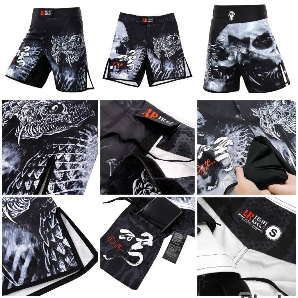 MMA UFC Shorts Pants Muay Thai Martial Arts Kickboxing Boxing Fight Unisex Men Women Kid Quick Dry Print Elastic Polyester Training