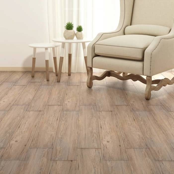 VidaXL Dalles de plancher PVC autoadhésif 5,02 m² 2 mm marron chêne 245173