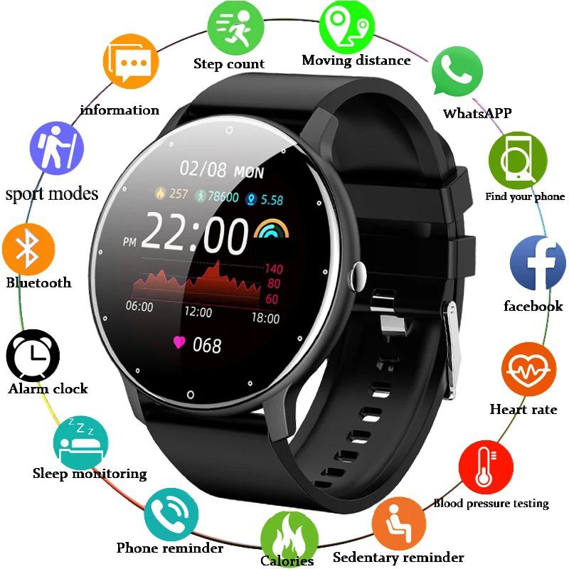 LIGE Smart Watch Women Men Ladies Gift Sport Fitness Men Watches Heart Rate Monitor Waterproof Smartwatch For Android IOS