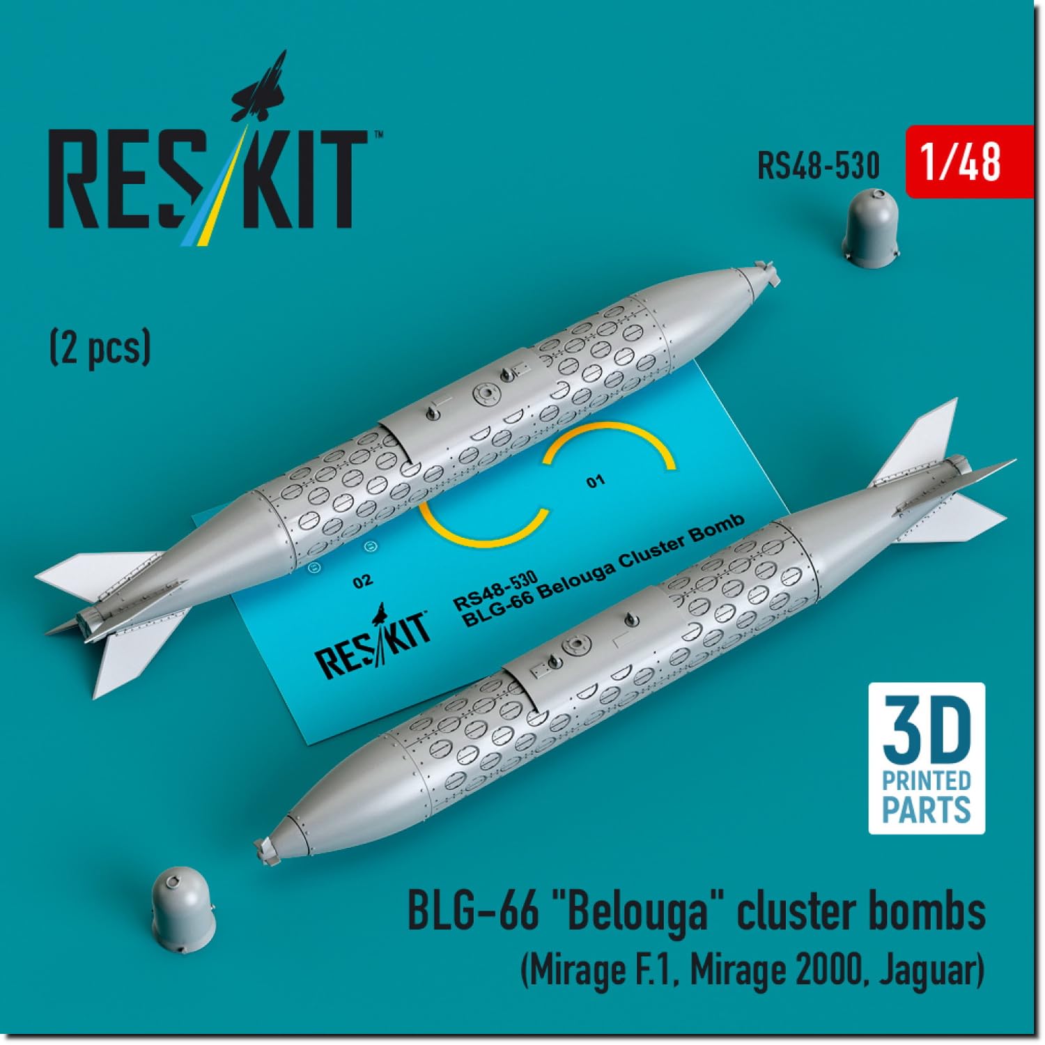 

Reskit Beluga Cluster Bomb Plastic Model Kit Parts 1/48 BLG-66 (2 pieces) RSK48-0530 (Airplane)