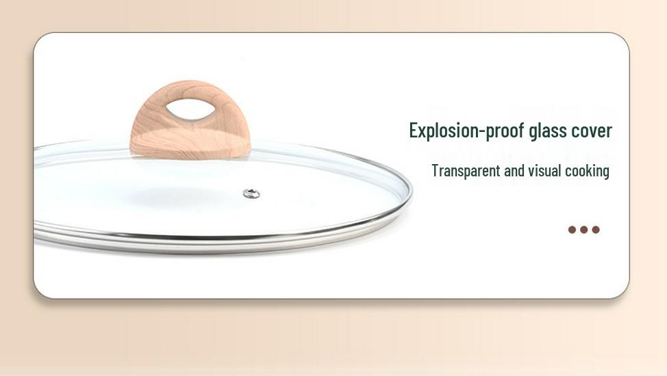 Maifan Stone Non-stick Wok Frying Pan - Deep Flat Bottom Steak Pan