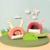Cozy Hamster Sleeping House Snail Shape Thickened Dwarf Rabbit Chinchilla Hedgehog Ferret Hideaway Hide Hut Cage Accessories