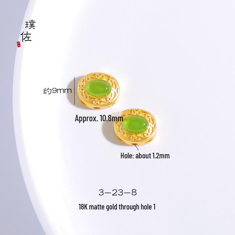 18k Matte Gold Pearl Butterfly Flower Pendant Love Bracelet Necklace DIY Jewelry Accessories for Women