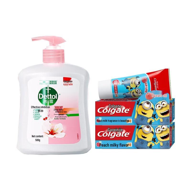 Набор: Мыло для рук Dettol и Зубная паста Colgate для детей
