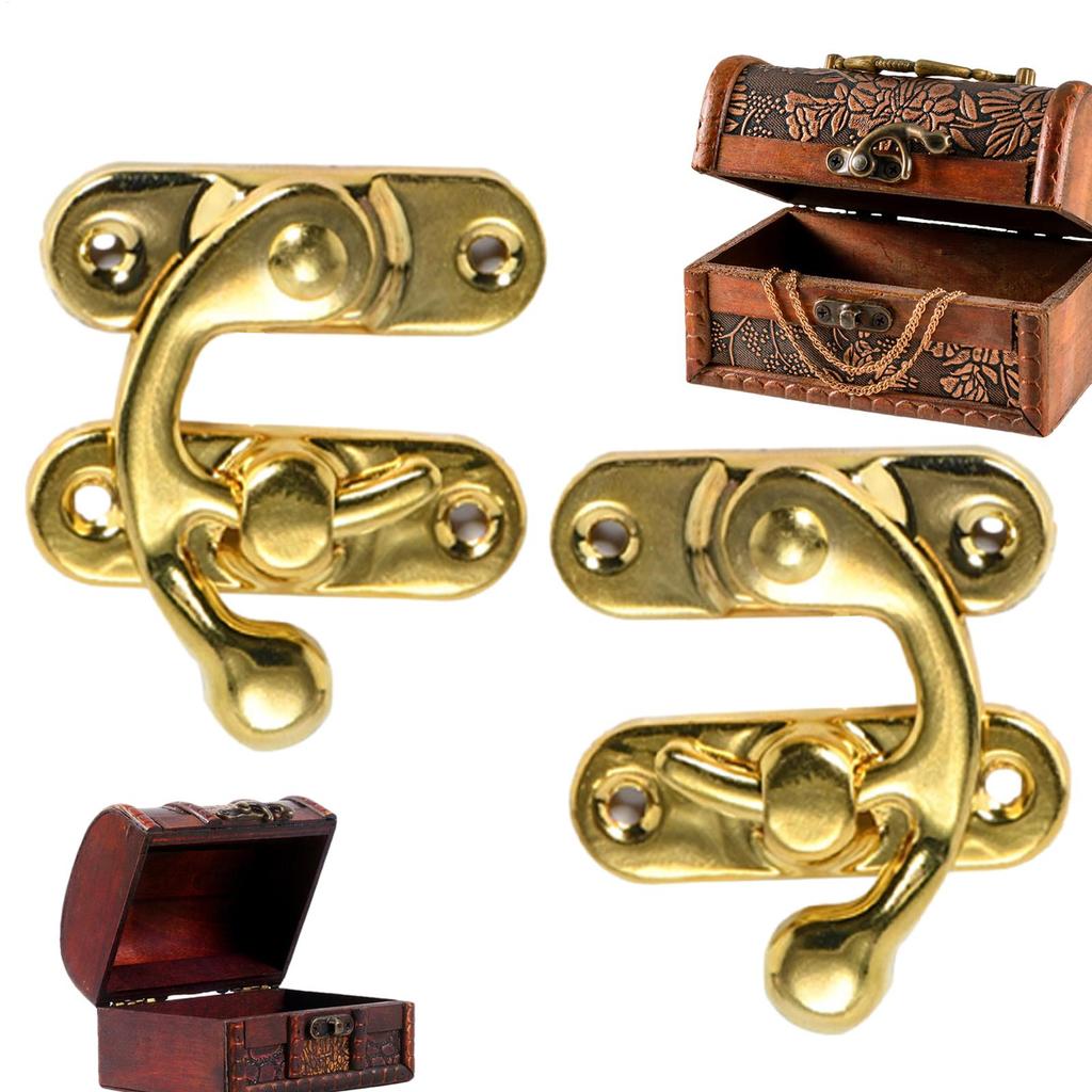 Wooden Box Toggle Latch Hasp Hook Lock Closure for Jewelry Chest Gift Wine Case Leather Bag Handbag Suitcase with Screw