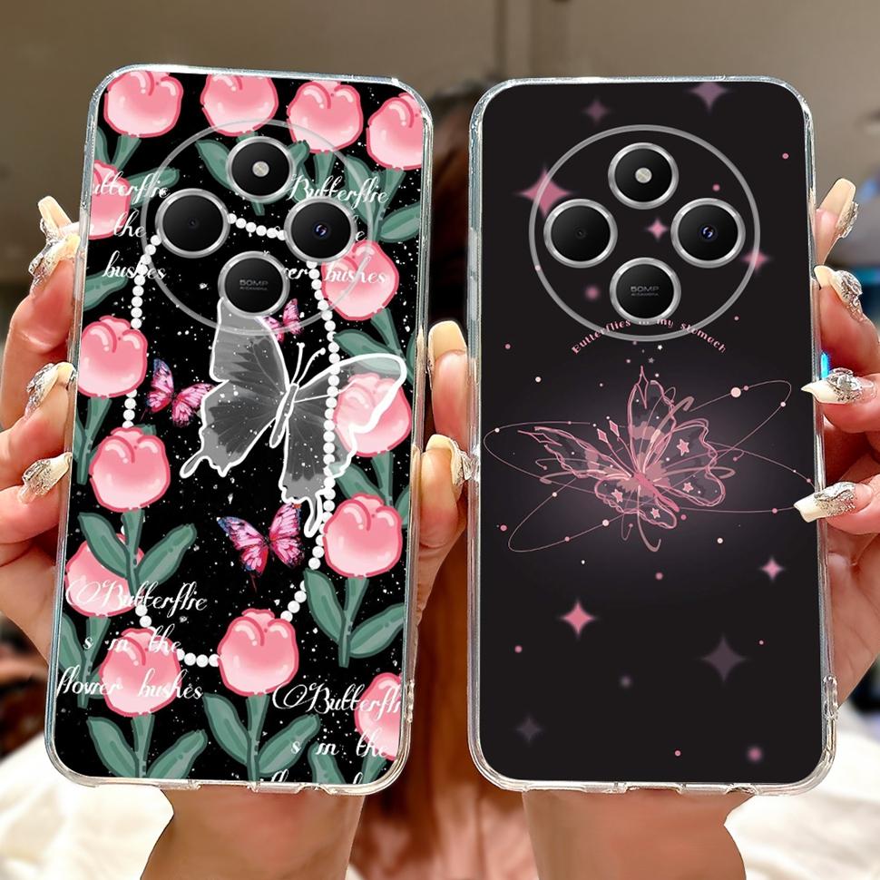 For Xiaomi Redmi 14C Casing Fashion Heart Cat Cover 6.88" Soft TPU Phone Protective Shell For Xiaomi Redmi 14R 14C Cases Coque