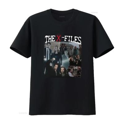 The X Files Vintage Bootleg T Shirt with Dana Scully and Fox Mulder Print Vintage Washed Versatile Soft Stretched Unisex