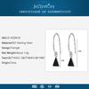 Lindon trendige Tropfenohrringe mit dreieckigem Obsidian-Ohrring für Damen, Party-Geschenk, Schmuck