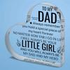 2D Flat Vintage Style Acrylic Heart Tabletop Decor, Father's Day Gift, Suitable for Wall Decoration, Porch, Room, Villa, Accents Home, Hallway, or Wor