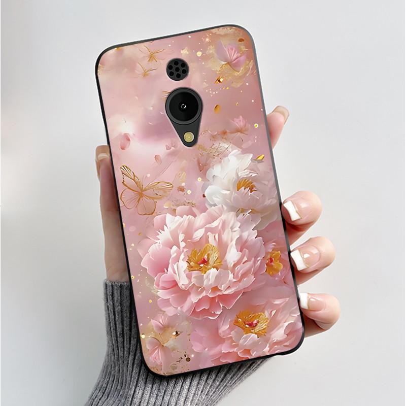Printed Phone Case For Nokia 150 2G 2023 C2 C10 C20 Funda Coque Soft Silicone Black Shell Cover Cute Flower Cartoon Casing Capa