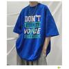 Men'S Trendy Letter Round Neck Printed Short Sleeved T-Shirt For Summer Ins Loose Casual Top