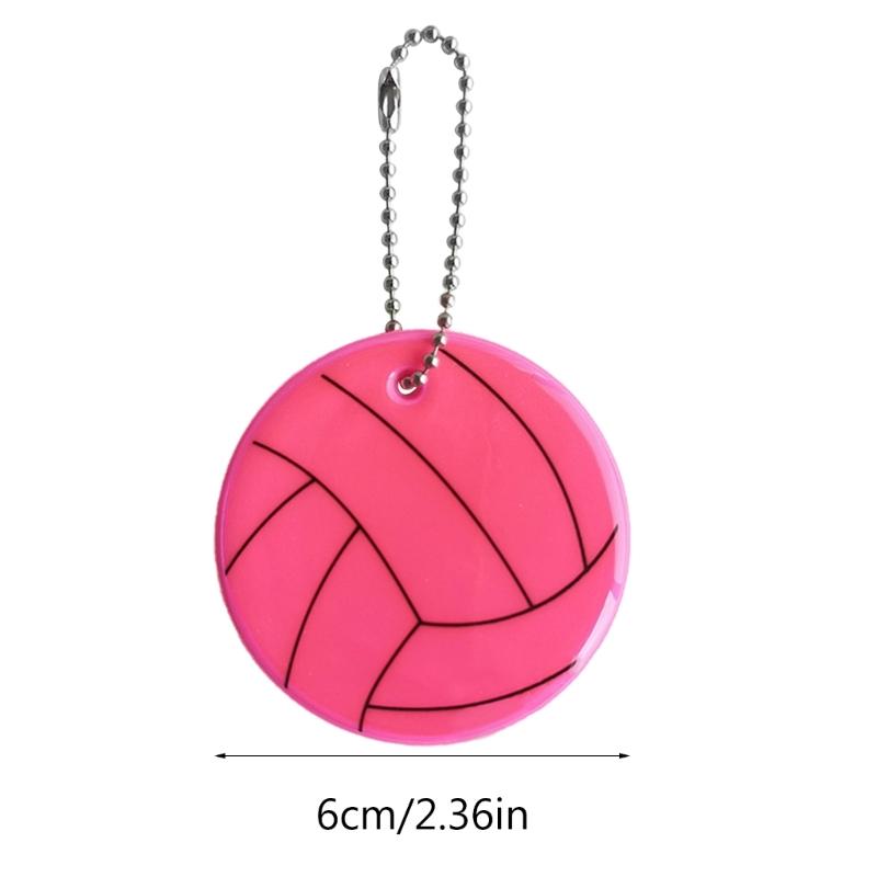 5Pcs Keychain Reflector Pendant Keyring Safety Reflector with Chain for Backpack