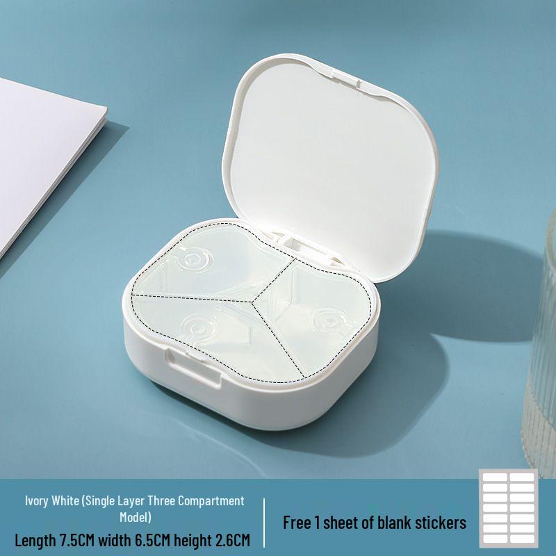 Compact, Moisture-Proof Pill Box for Daily Medication - 3 Times a Day, 7-Day Organizer