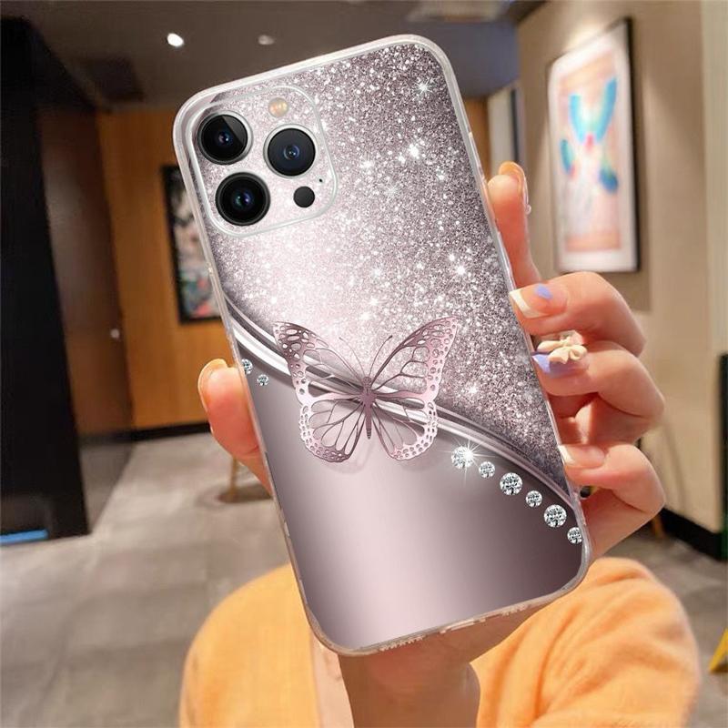 Love Bow Gold Rose Heart Phone Case For iphone 17ProMax Air 16 15 14 13 Pro Max 15 16 Pro 15Plus Mobile Phone Case Funda