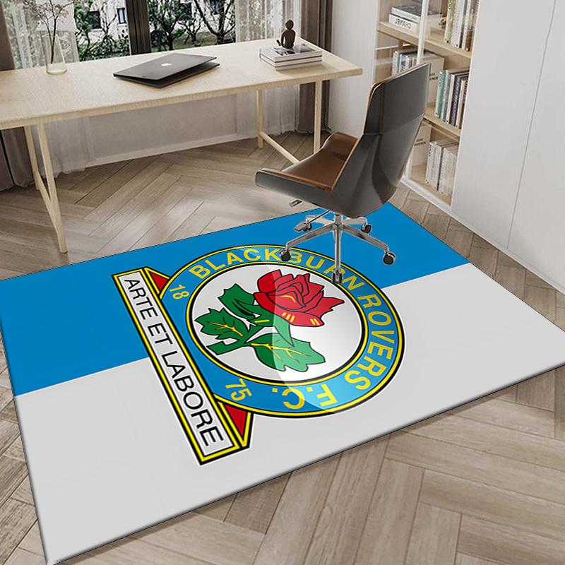 Rovers Crest Football Club Printed Area Rug for Office, Chair Rug, Decorative Carpet Floor Mat, Large Size Fan gifts Christmas gifts