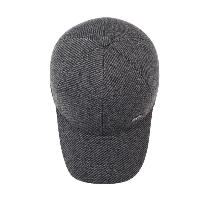 Autumn Winter Men's Warm Cap Middle-Aged Baseball Cap Outdoor Velvet Thick Cotton Cap