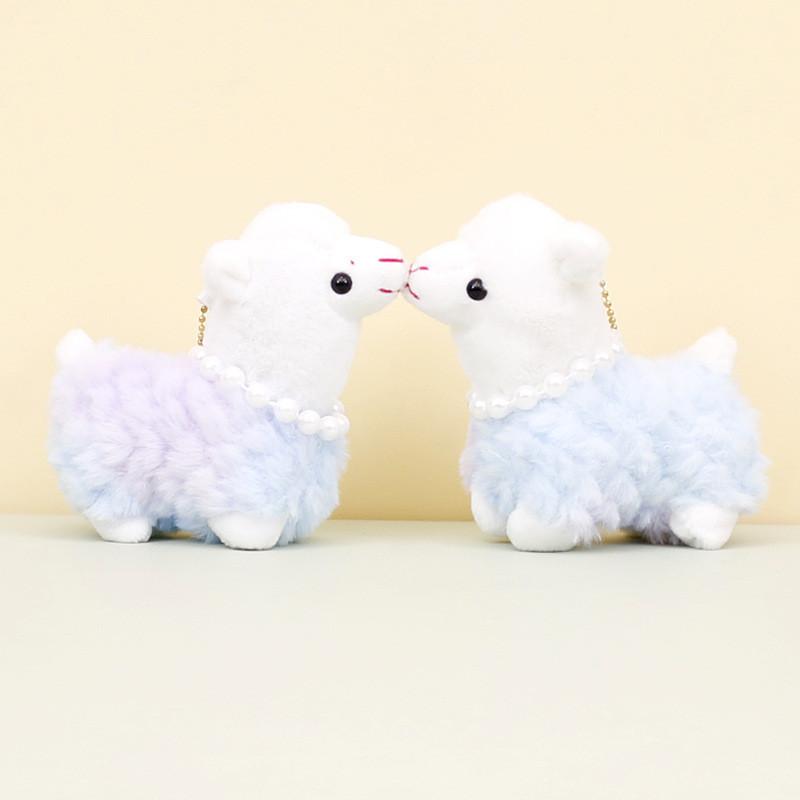 Cute Multicolored Alpaca Plush Keychain Soft And Cuddly Llama Toy For Gifts
