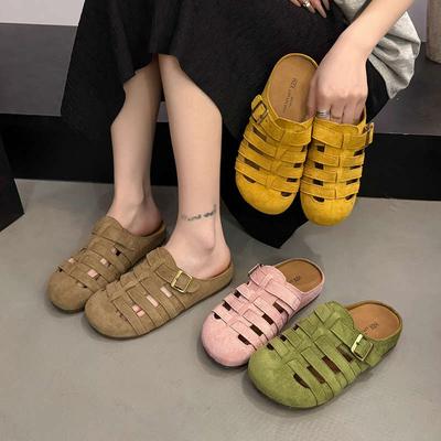 Sapatos de Moda Pantufas Plataforma Bico Coberto Mules Para Mulheres 2025 Pantofle Slides Novos Macios Roma Sapatos Retrô Mulher 2025 Mula Feminina Sl