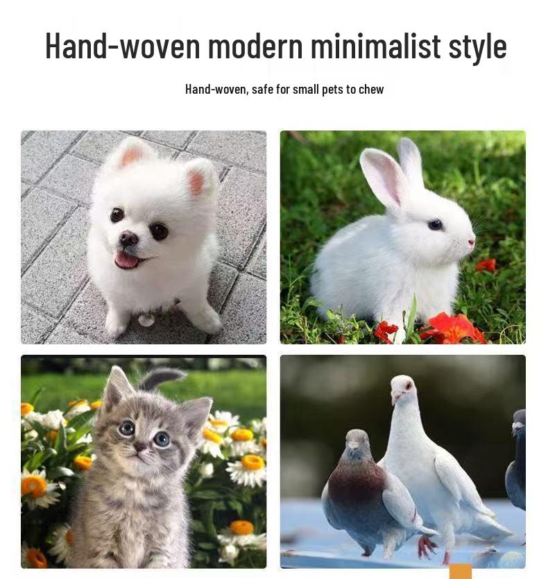 Rattan Woven Cat Nest: Handmade Cool Summer Bed, Universal for All Seasons