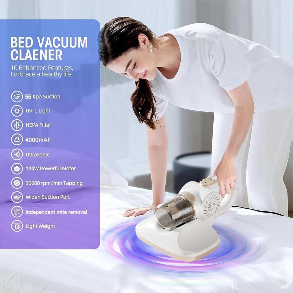 85000Pa Handheld Vacuum Cleaner USB Rechargeable Portable Mopping Machine Smart Vacuum Cleaner for Mattresses Sofas Clean