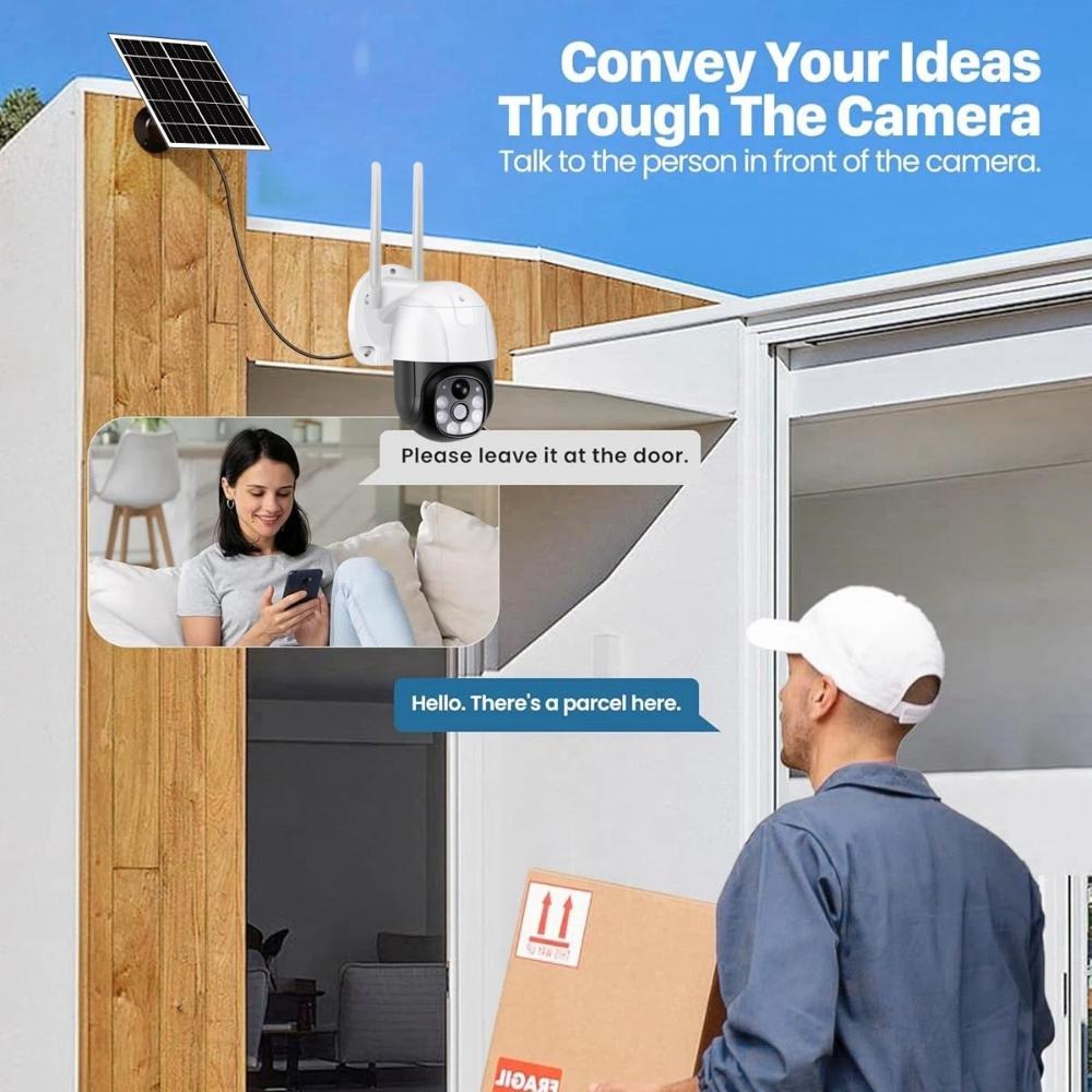 HD Solar Panel Security Camera, 4G/WIFI Security Camera, Smart Wireless Self-powered CCTV Monitor