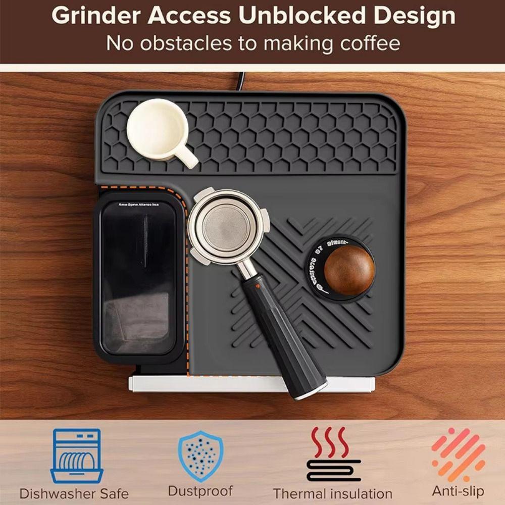 Waterproof Coffee Machine Top Cover Food Grade Silicone Powder Pressing Tool Pad  Coffee Making