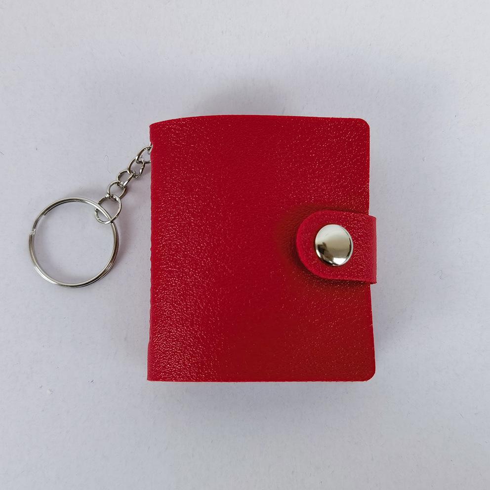 Mini 1-2 Inch Photo Album with Keychain and Stickers for Children's Memories