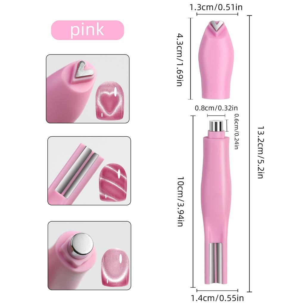 Nail Art Cat Eye Magnet Stick For Cat Eye Gel Effect Creative Ornaments Nail Props Tools Gel Special Velvet 5D Nail DIY Tool