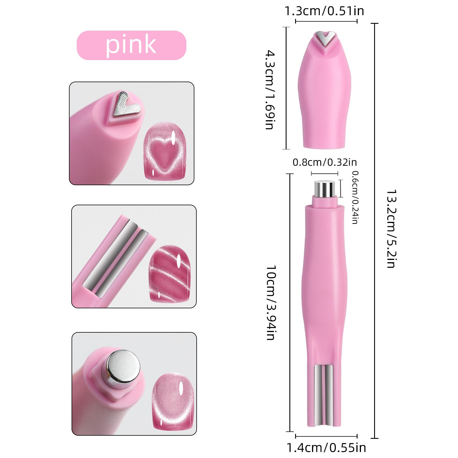 

3-In-1 Aperture Shape Cat Eye Nail Art Magnet Black Hole Nail Magnetic Pen for DIY 3D Circular Effect Magnetic Cat Eye Tool