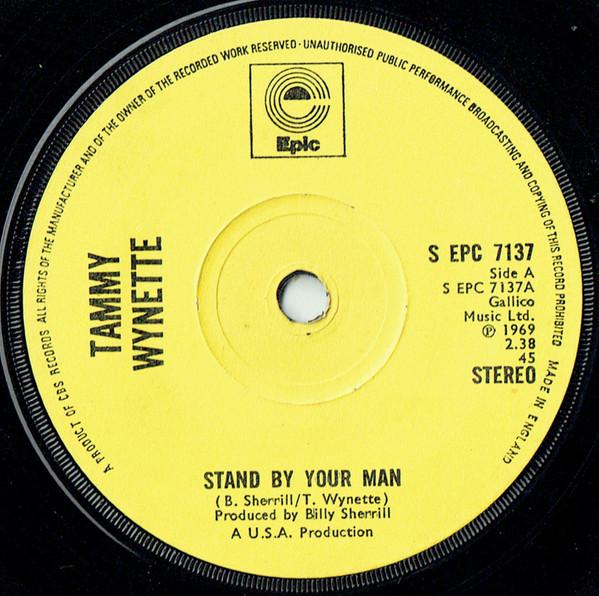

7inch Record TAMMY WYNETTE - Stand By Your Man SEPC7137 Epic 1974 UK Rock Used