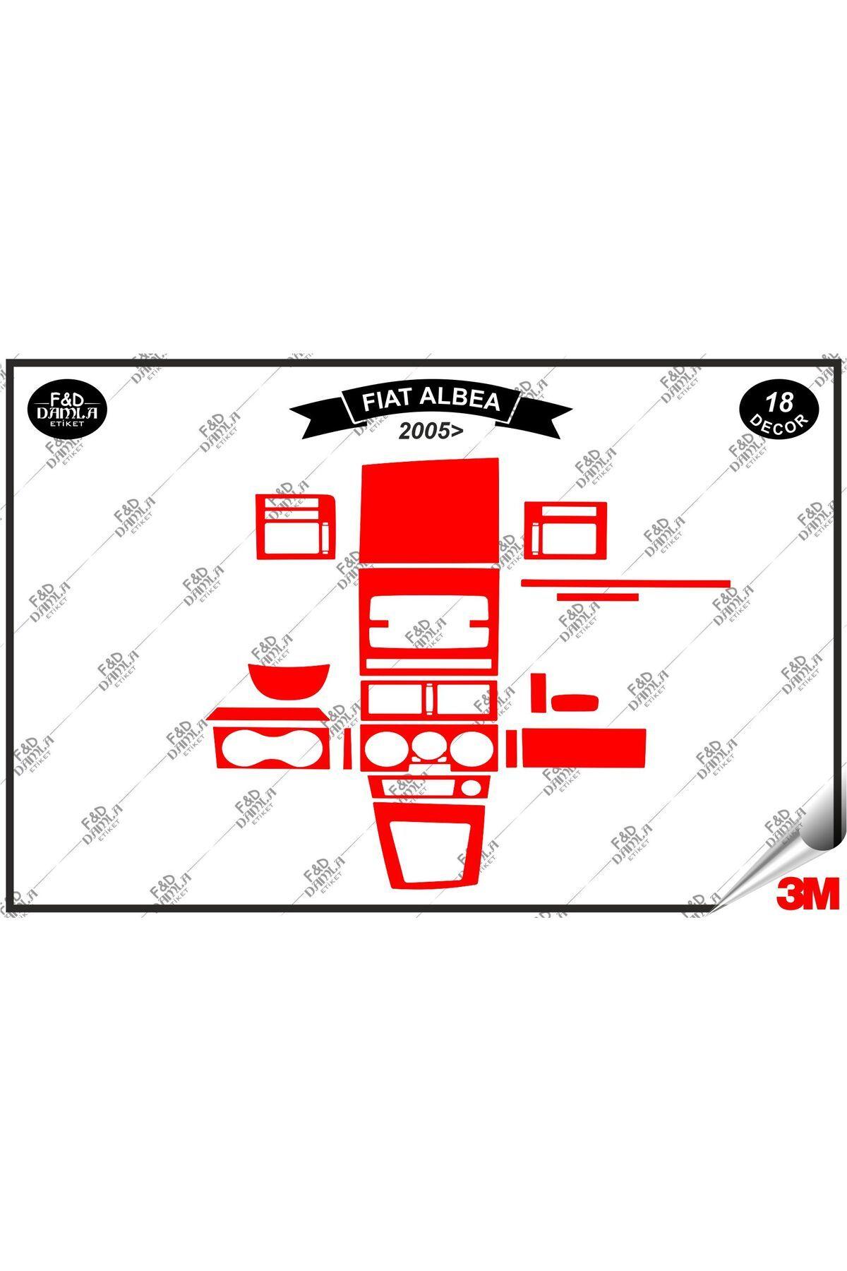 

Fiat Albea 2005 Torpido Konsol Trim Göğüs Maun Kaplama Set 18 Parça Kırmızı