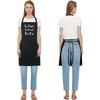 Unisex Hanging Neck Creative Letter Logo Apron for Couples - Ideal for Restaurants and Work