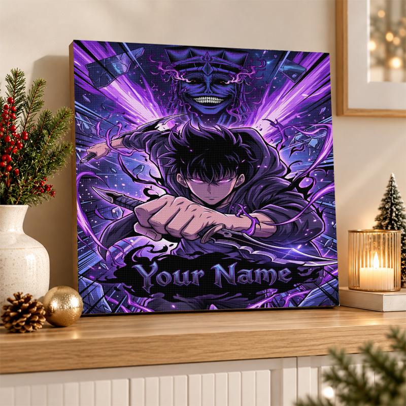 Solo Leveling Custom Name Text 5D Diamond Painting Kit DIY Full Drill Diamond Art Decoration
