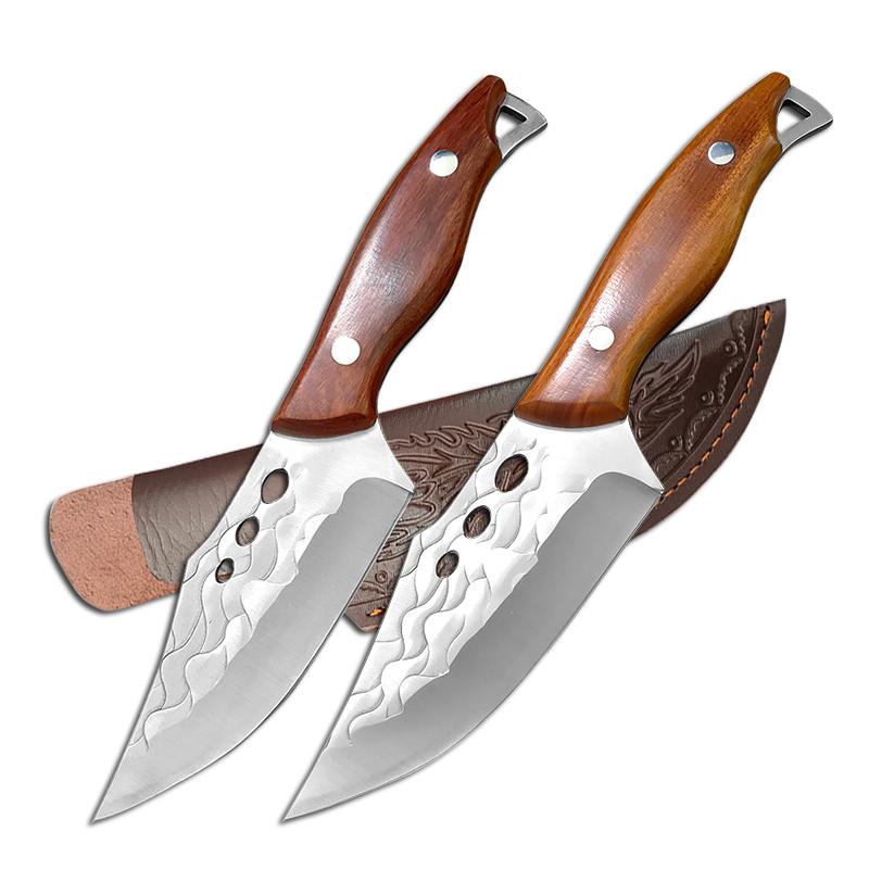 Handmade Forged Butcher Knife Kitchen Chef Cleaver Outdoors Fishing Utility Knife Meat Vegetable Cutting Boning Knife