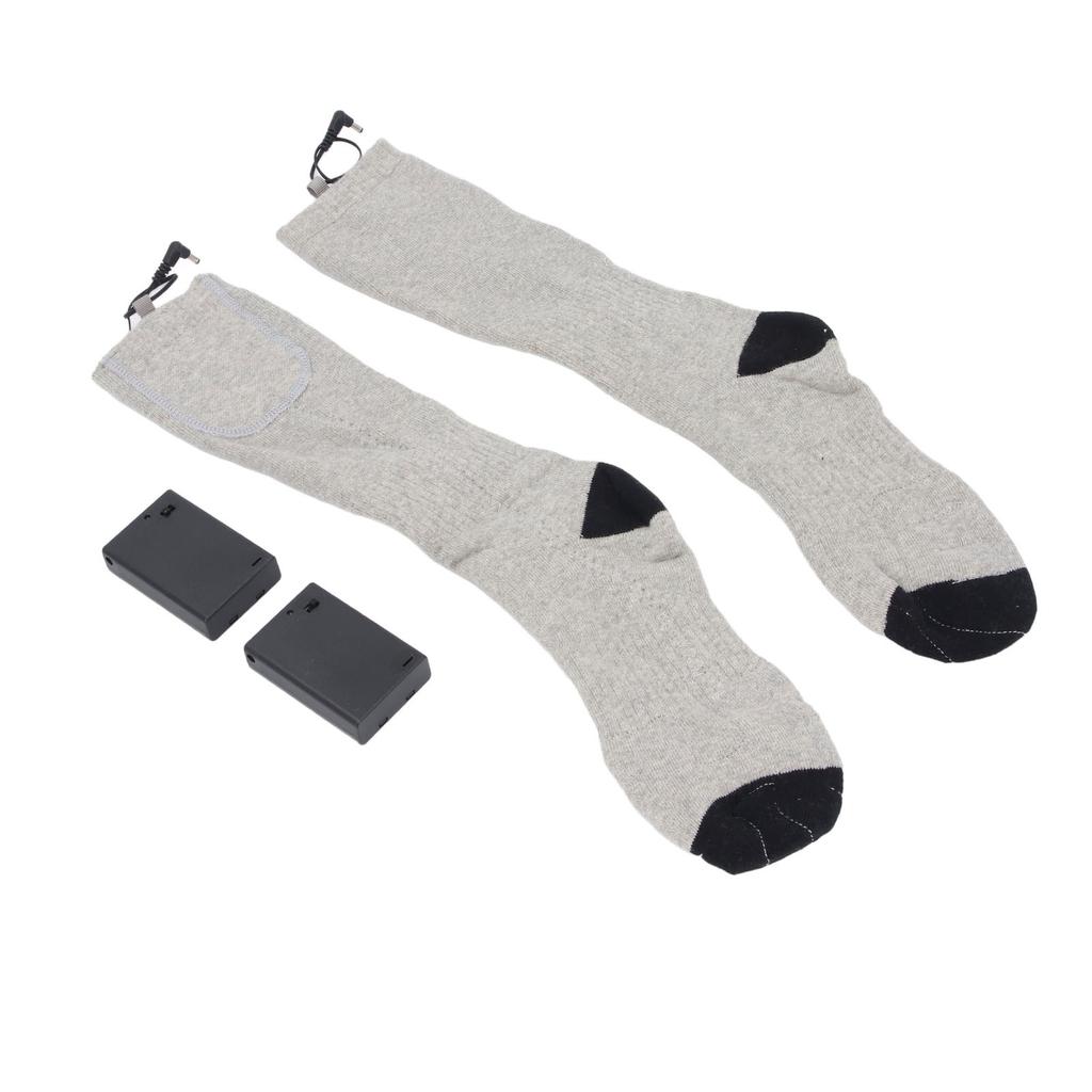 Electric Heated Socks Men Women Rechargeable 2 Sided Heating Washable Portable for Skiing Hiking Camping Uniform Size