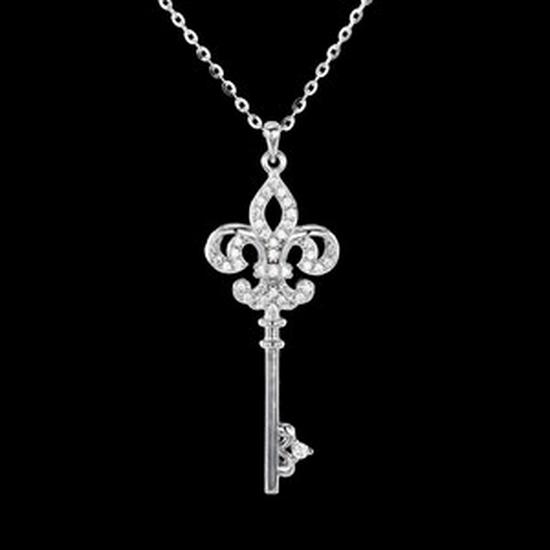 S925 Sterling Silver Light Luxury Key Necklace - Spring/Summer Clavicle Chain