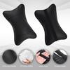 Universal Car Neck Support Pillows 2 Pack Soft Breathable Leather Headrest Cushions for Car Seat Black Decor