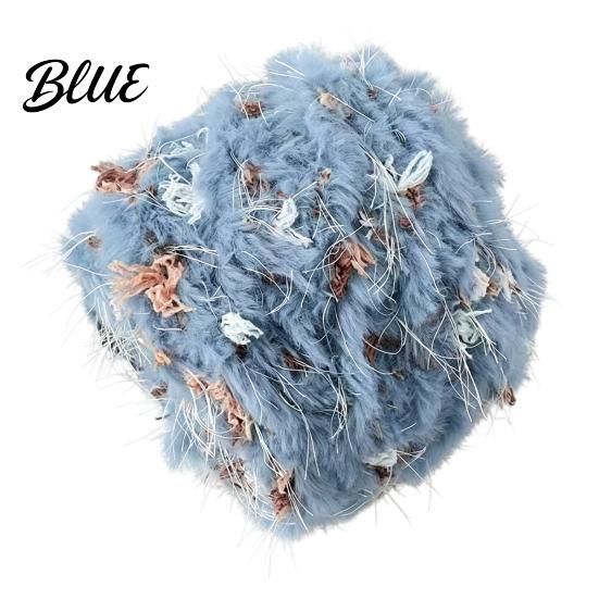Smooth Weaving Yarn 33M Faux Fur Blend Yarn Soft Fuzzy Mohair for Crochet Thread Knitting DIY Sweater Scarf Hat Colorful Craft Beginners Knitting