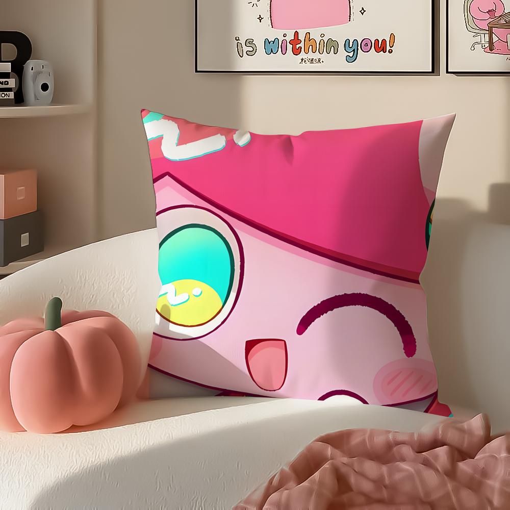 Cute Quirky Vocaloid Japanese PPepoyo Cushion Cover Pillowcase Short Plush Invisible Zipper Room Sofa Cushion Cover