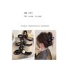 Simple Coffee Color Large Hair Claw Durable Shark Clip Elegant Back Head Updo Hair Clip Women Summer Daily Hair Accessories