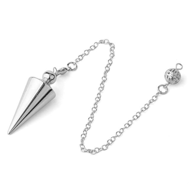 Cone 100% Copper Brass Metal Pendant Pendulum for Divination Dowsing Reiki Healing Egyptian Isis Pendulos Professional A001