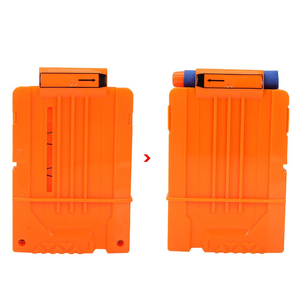 Soft Clip Plastic Cartridge Magazine Toy (5 Transparent Orange)