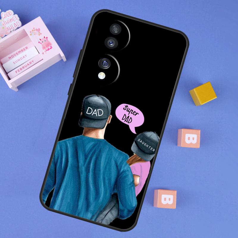 Super Dad Mom Baby Girl Twin Case For Honor X9d X9a X9b X9c X8b X8c Win RT 200 400 Pro 70 90 Magic 7 Lite 5 6 8 Pro Cover