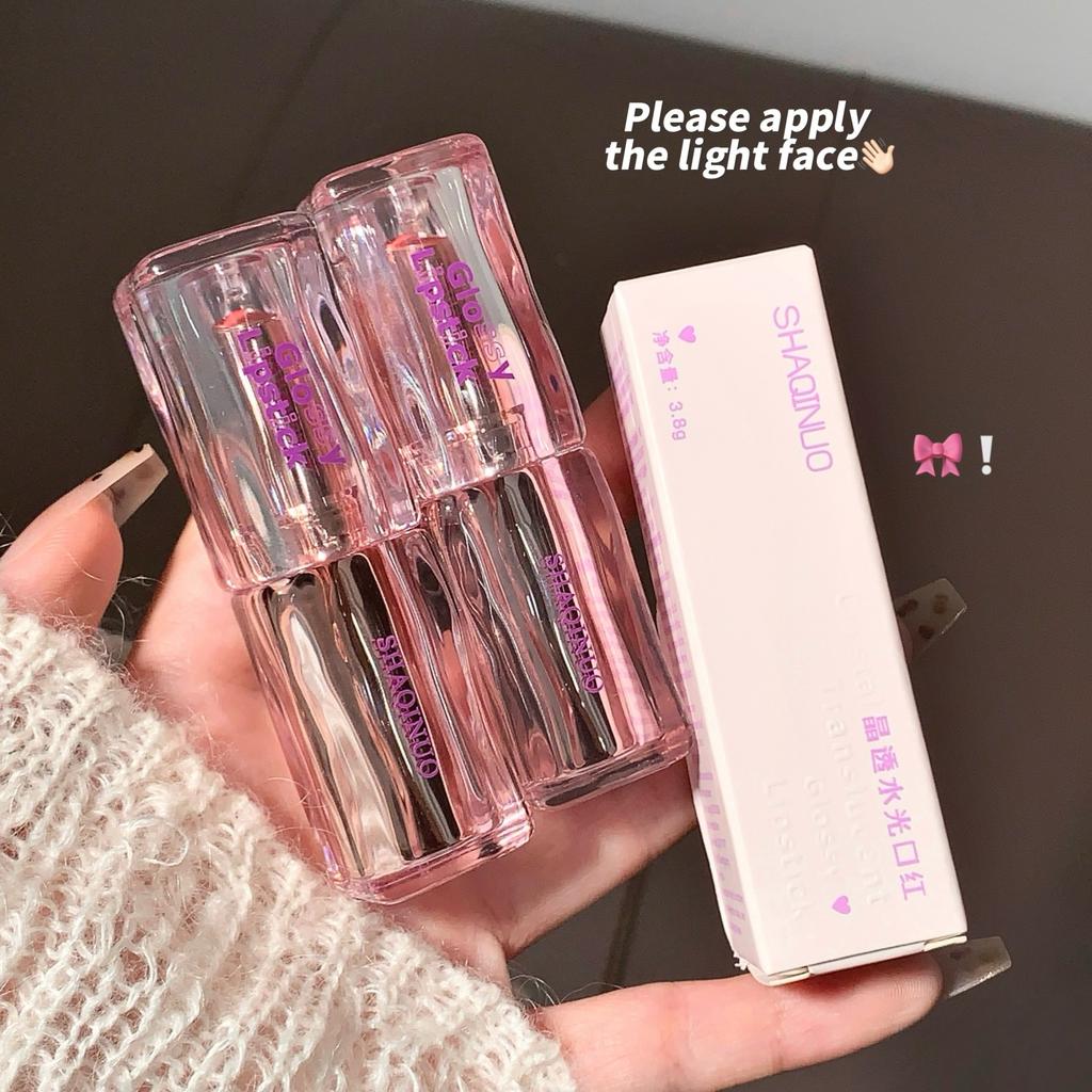 SHAQINUO Rossetto Lucido Trasparente Cristallo