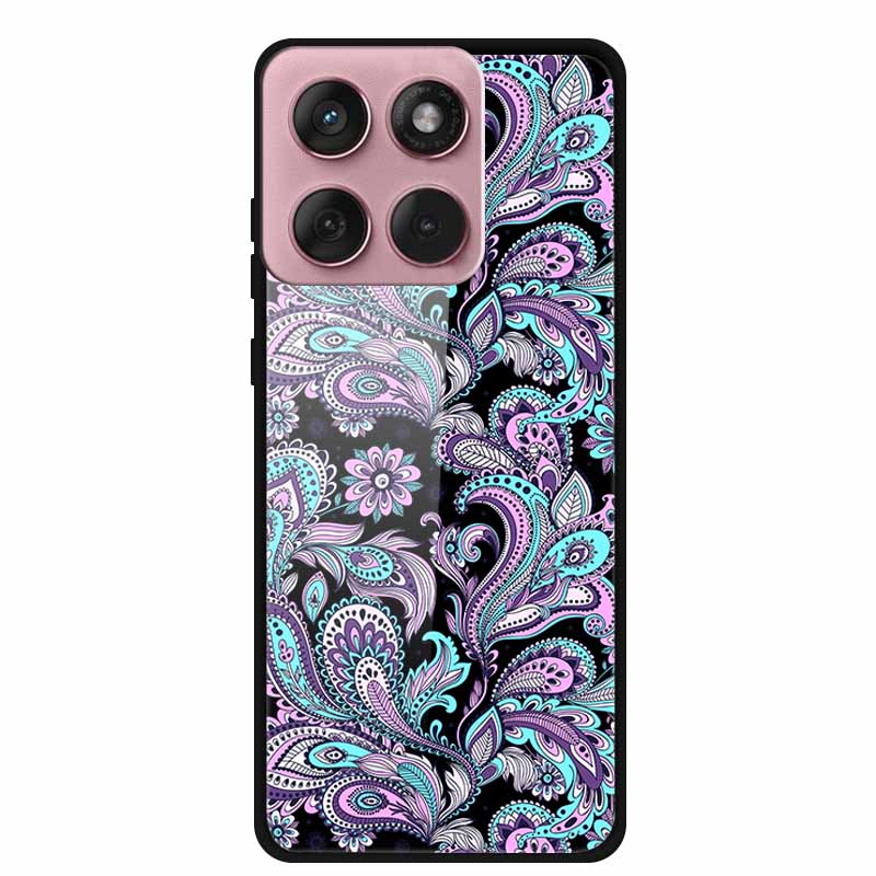 Für Motorola Edge 60 60s 5G Glas Hülle Cartoon Weicher Stoßfänger Hartes Gehärtetes Glas Rückseite Hülle Für Motorola Edge 60 Fusion Schale
