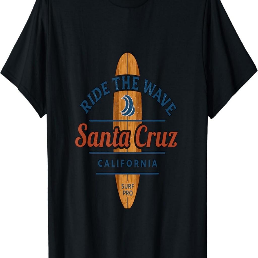 Santa Cruz, Surfer Surfboard Vintage T-Shirt