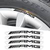 4Pcs Car Wheel Badge Sticker Emblem for Mercedes benz AMG Brabus 4 MATIC W124 W205 W211 W203 W204 W168 CLA CLK CLS GLA GLC C180