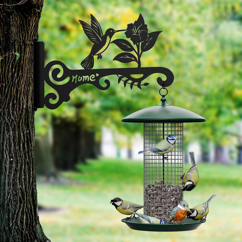 Vogeldesign Metall Pflanzenhaken – Innen/Außen Wandhängehalter